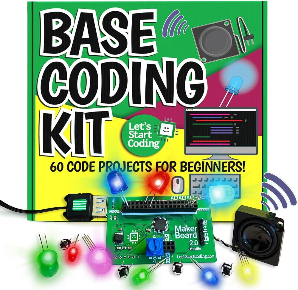 Base Kit Computer Coding for Kids 8-14 | Learn Code  Electronics. Great STEM Gift for Boys  Girls!