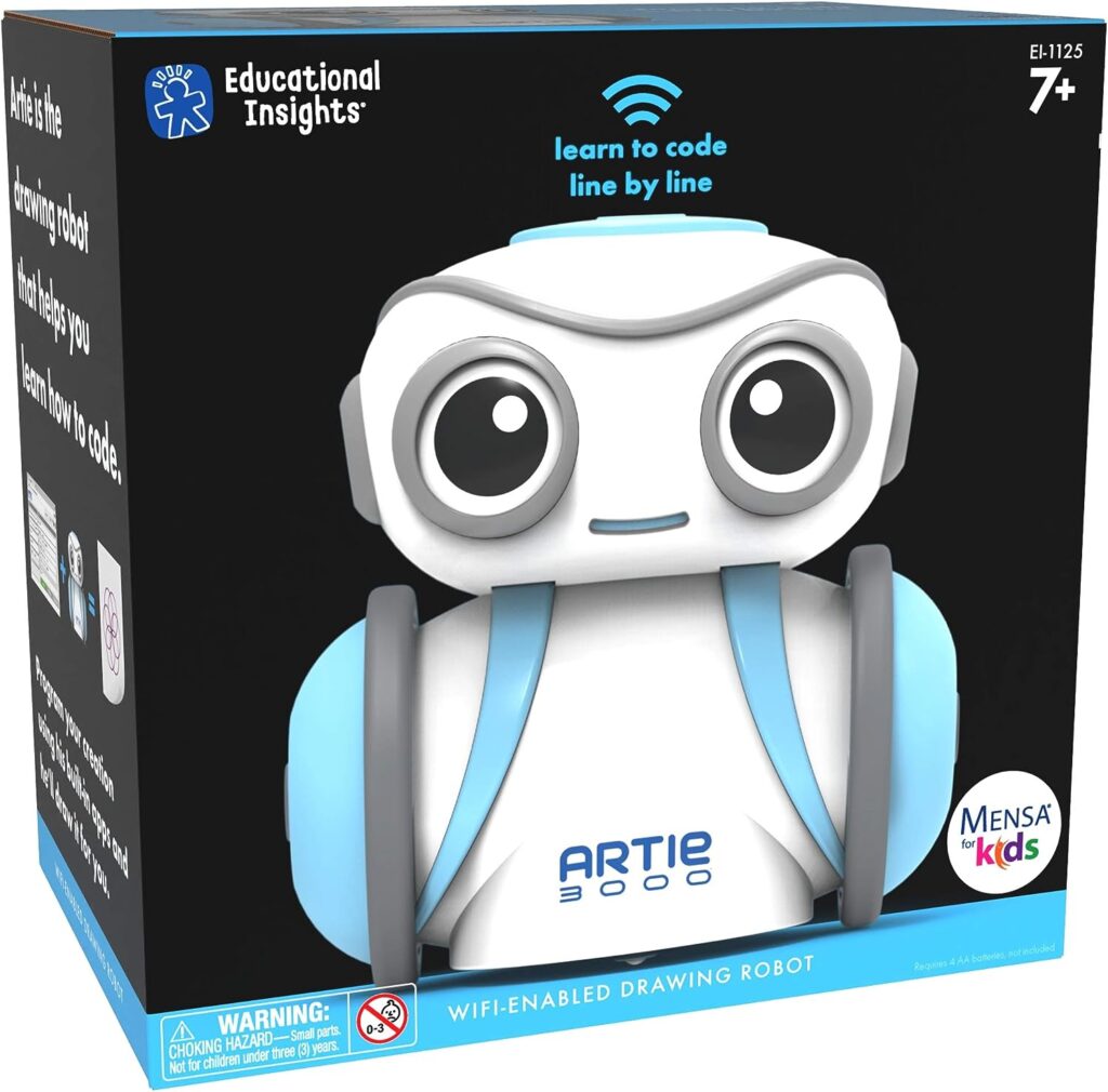 Educational Insights Artie 3000 the Coding  Drawing Robot, STEM Toy, Gift for Boys  Girls, Ages 7+