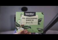 Demo In Use   800 Counts Natural Green Tea Oil Control Film